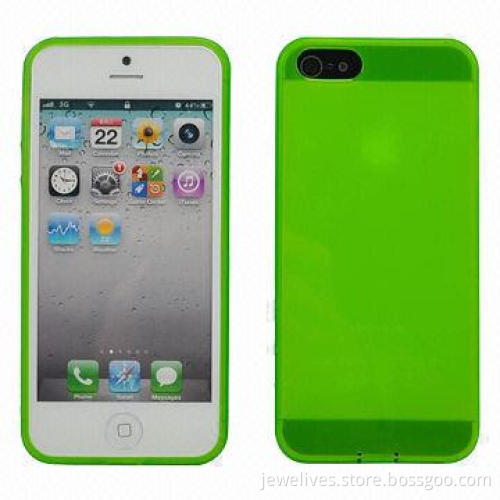 Transparent Green Silicone Case for iPhone 5, with High Quality